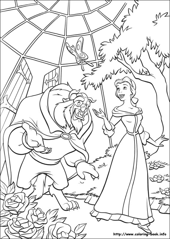 Beauty and the Beast coloring picture